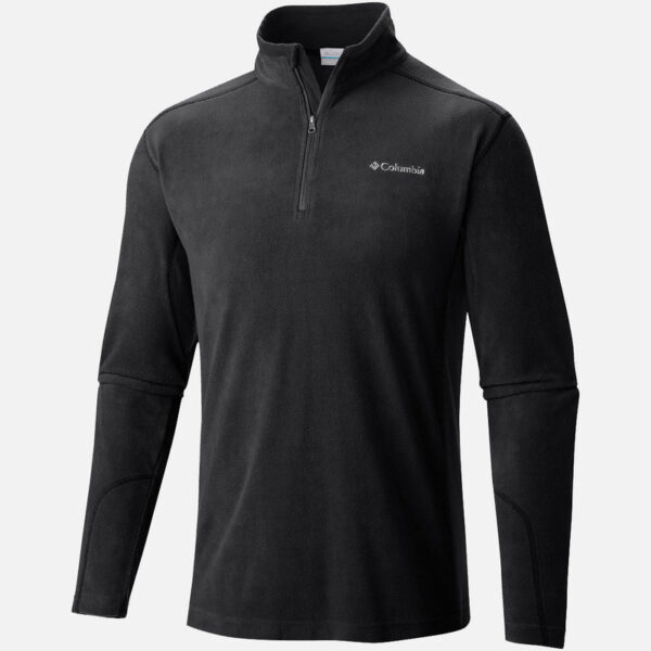 מעיל פליס לגברים קולומביה שחור Klamath Range II Half Zip