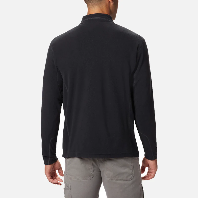 מעיל פליס לגברים קולומביה שחור Klamath Range II Half Zip
