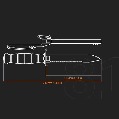 סכין שטח ומחנאות הישרדותית GLOCK FM81 עם מסור - שחור