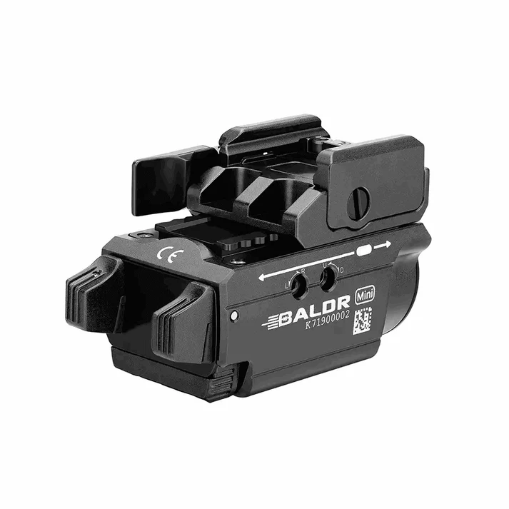 פנס נשק טקטי Olight Baldr Mini 600 Lumens עם ציין לייזר ירוק - שחור