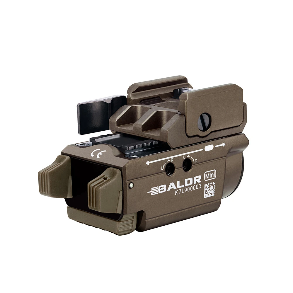 פנס אקדח טקטי קומפקטי עם לייזר ירוק Olight Baldr Mini 600 Lumens