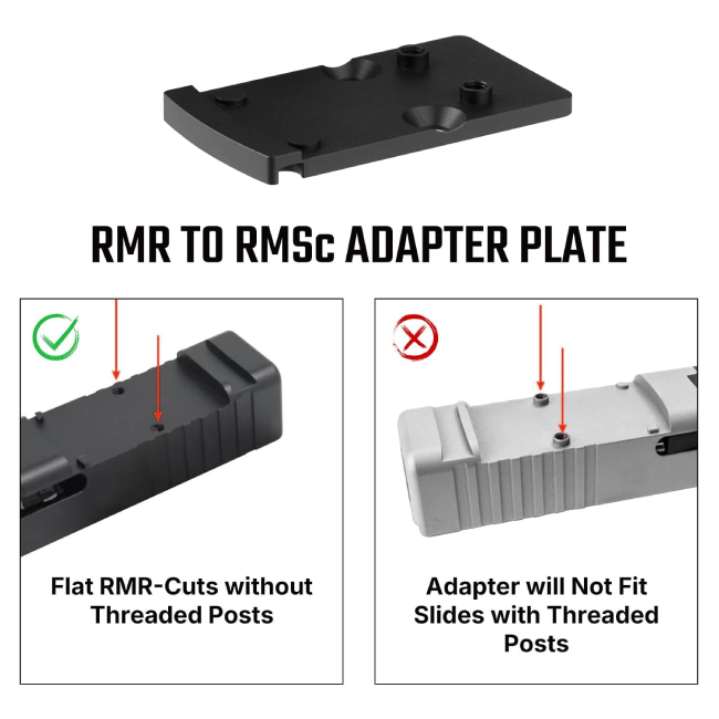 לוחית מתאם אופטיקה מ-RMR ל-RMSc מבית Osight