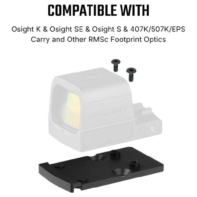 לוחית מתאם אופטיקה מ-RMR ל-RMSc מבית Osight