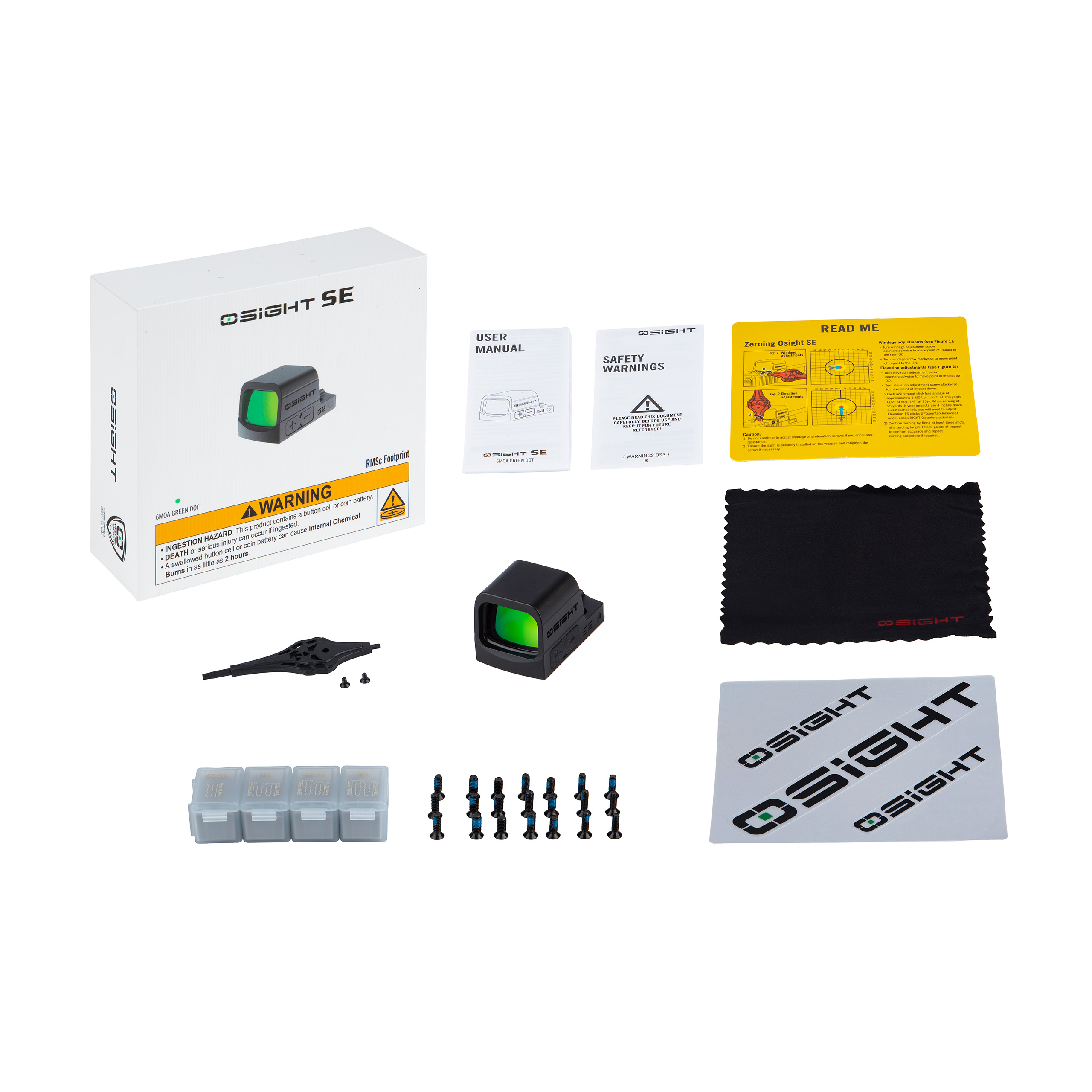 כוונת השלכה סגורה לאקדח Olight Osight SE Green Dot 6MOA