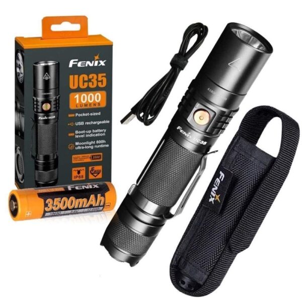 פנס טקטי 1000 לומנס FENIX UC35