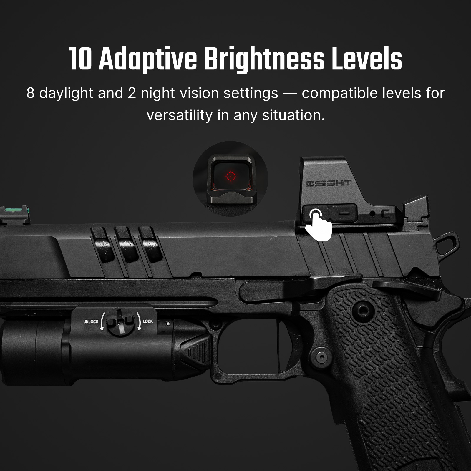 כוונת השלכה נקודה אדומה Osight C Multi-Reticle Red Dot Sight