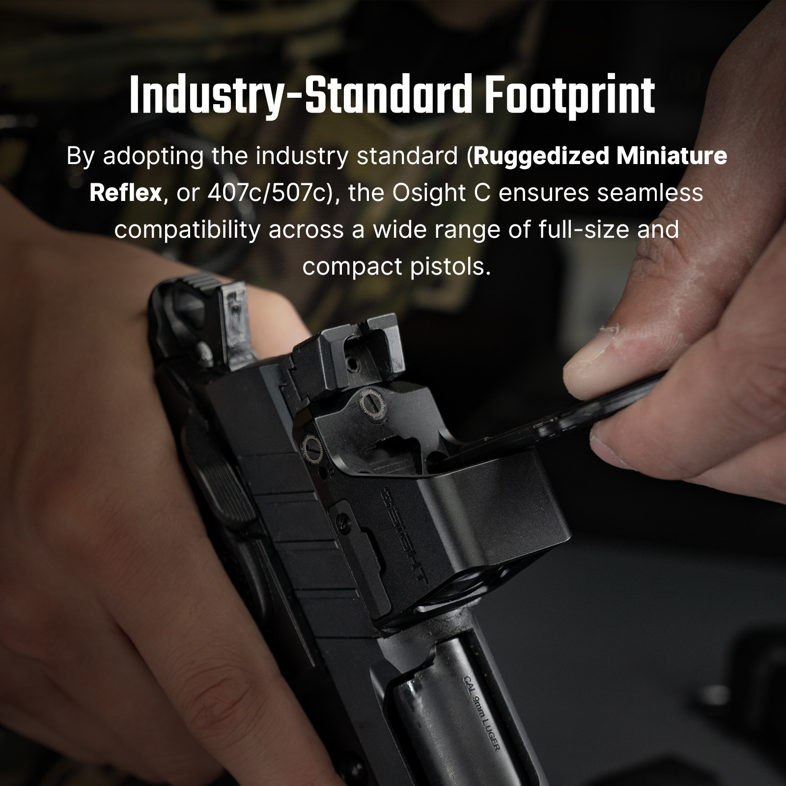 כוונת השלכה נקודה אדומה Osight C Multi-Reticle Red Dot Sight