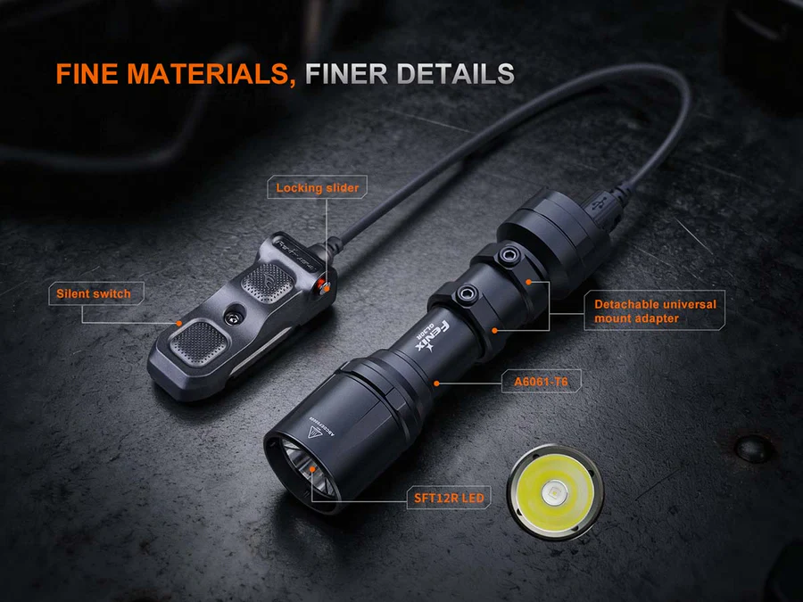 פנס נשק טקטי נטען Fenix GL30R לעוצמה וטווח ארוך – תמונה 9