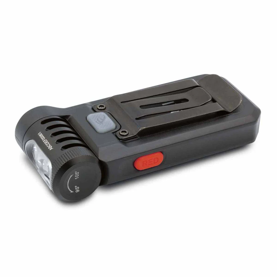 פנס קליפס מגנטי נטען Fenix SW05R-RED עם תאורה לבנה ואדומה