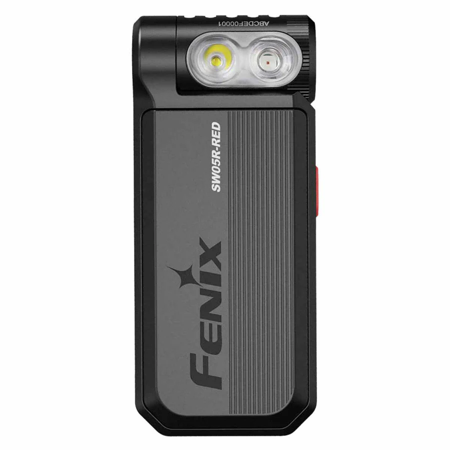 פנס קליפס מגנטי נטען Fenix SW05R-RED עם תאורה לבנה ואדומה – תמונה 3