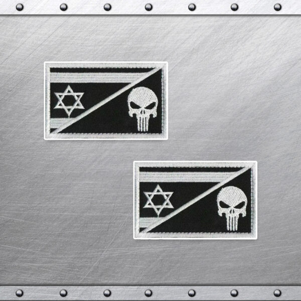 זוג פאצ'ים של גולגולת - שחור לבן