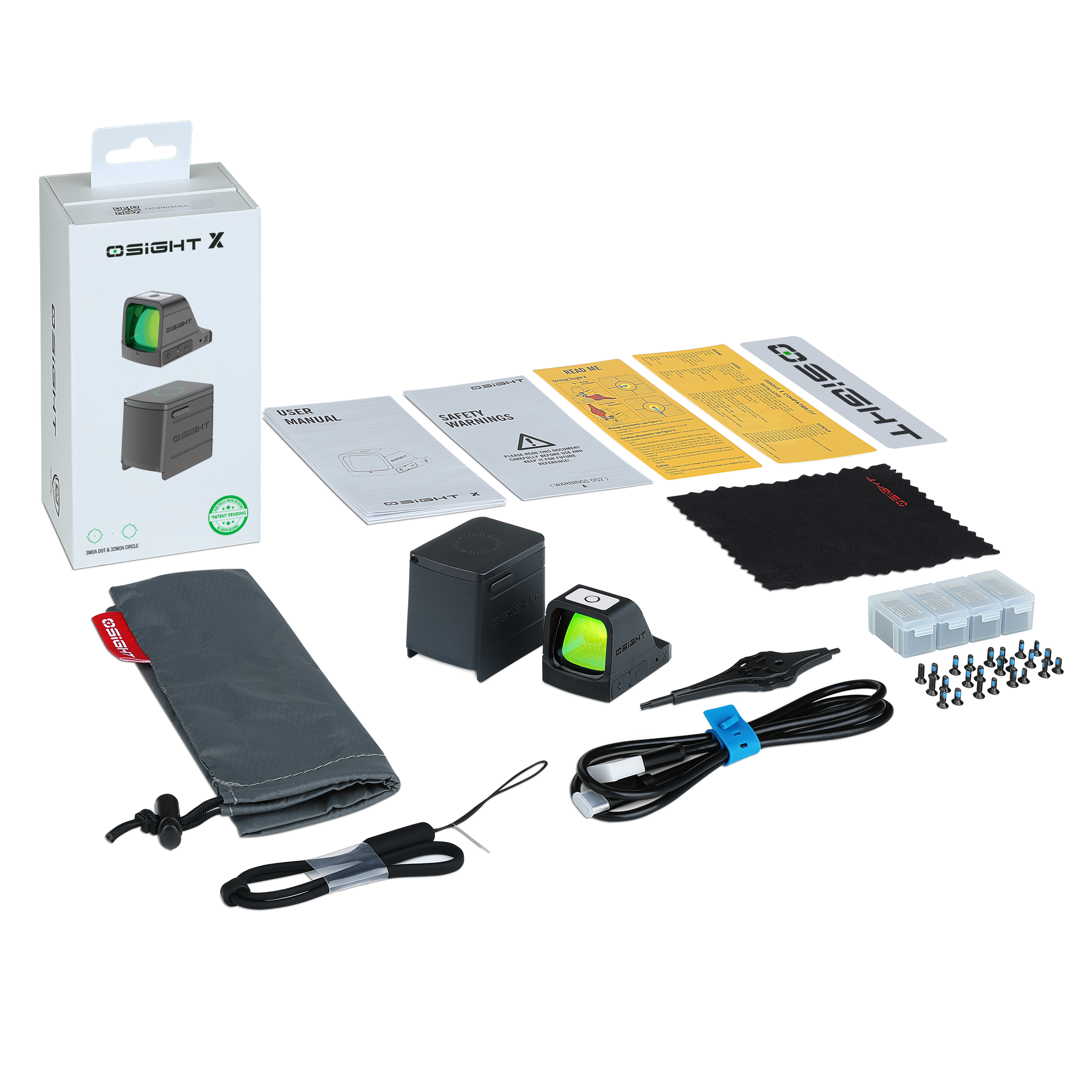 כוונת אופטית פתוחה עם ציין ירוק Olight Osight X Open Green