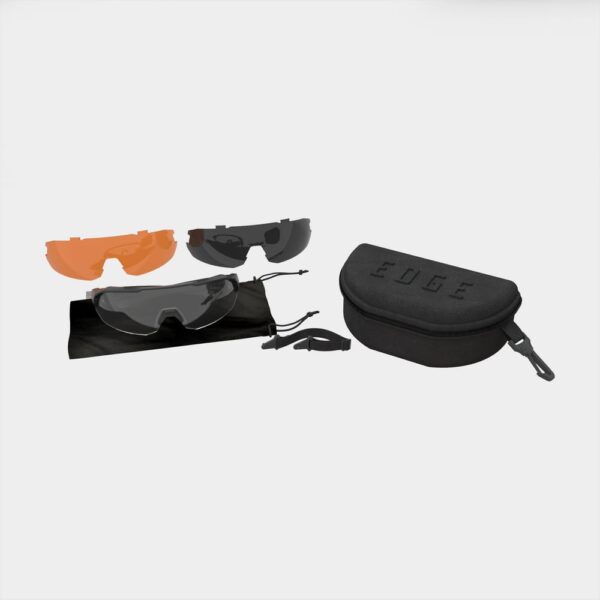 משקפי מגן בליסטיים Edge Arc Light מסגרת שחורה – ערכת 3 עדשות