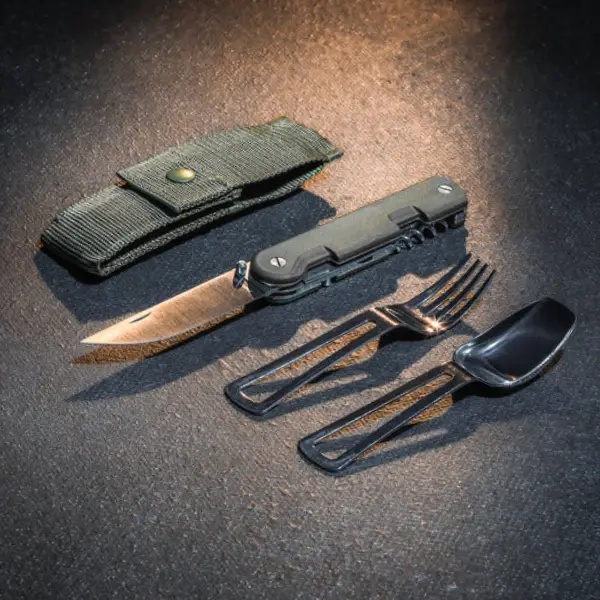 מערכת סכו”ם ואולר לשטח TB Outdoor BAROUDEUR (זית)