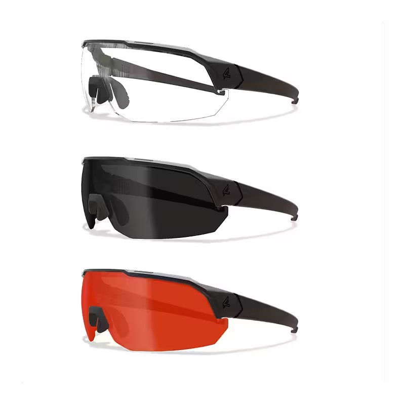 משקפי מגן בליסטיים Edge Arc Light מסגרת שחורה - ערכת 3 עדשות