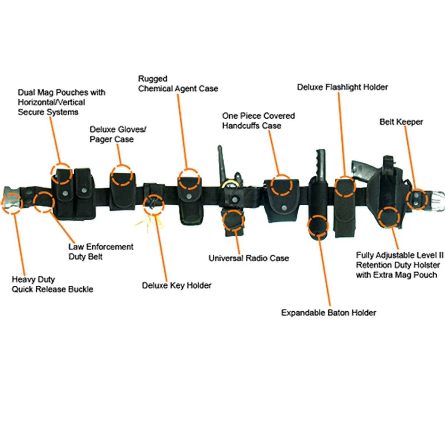 מערכת חגור שוטר/סייר מלאה UTG Crime Buster PVC-B998B – תמונה 2