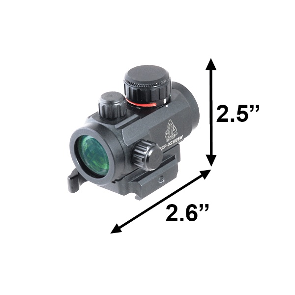 כוונת טקטית נק’ אדומה/ירוקה 2.6″ UTG SCP-DS3026W