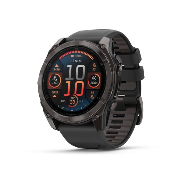 שעון חכם 51 מ”מ FENIX 8 AMOLED Sapphire TITANIUM מבית GARMIN