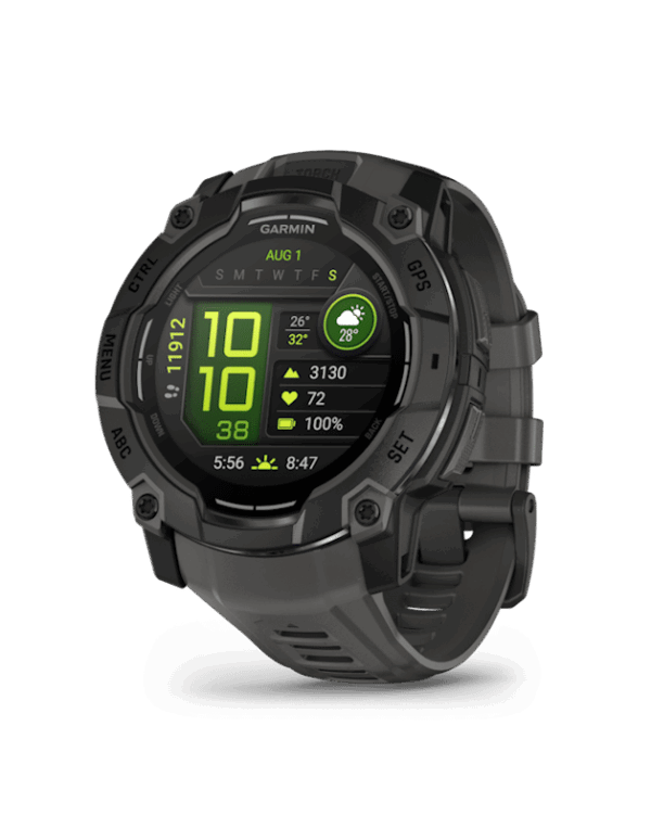 שעון חכם Instinct 3 AMOLED with Charcoal Band מבית GARMIN