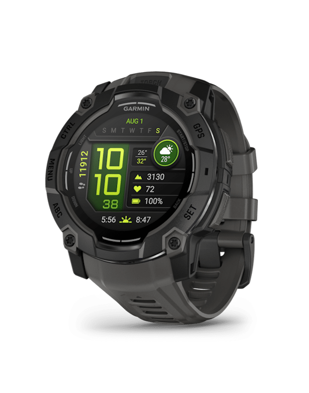 שעון חכם Instinct 3 AMOLED with Charcoal Band מבית GARMIN
