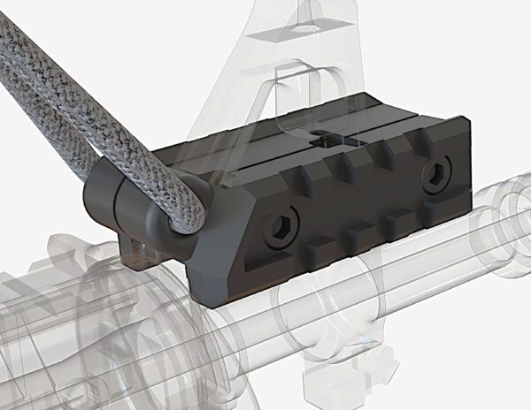 מסילה להבית עם חיבור לרצועה FSM16P-BLK BY CAA