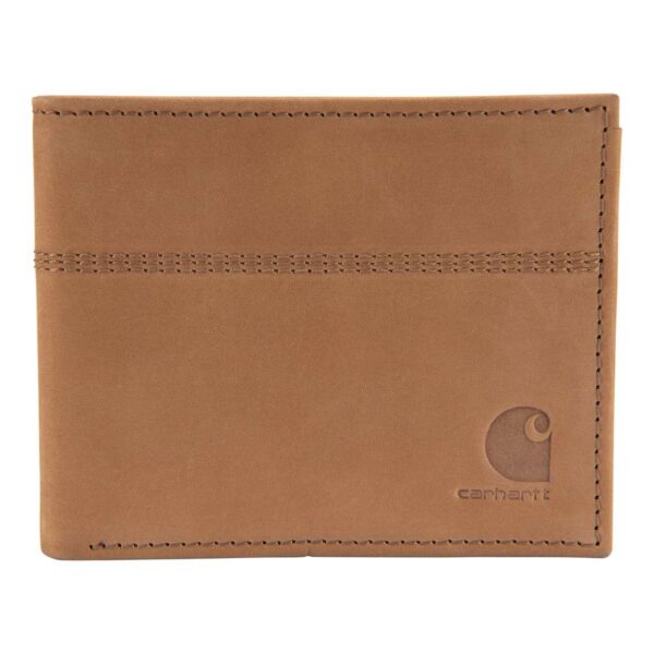 ארנק עור מתקפל לגברים Carhartt Saddle Leather Bifold Wallet B207 - חום