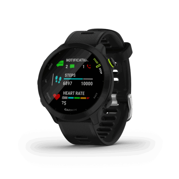 שעון ריצה BLACK 42 מ”מ FORERUNNER 55 מבית GARMIN