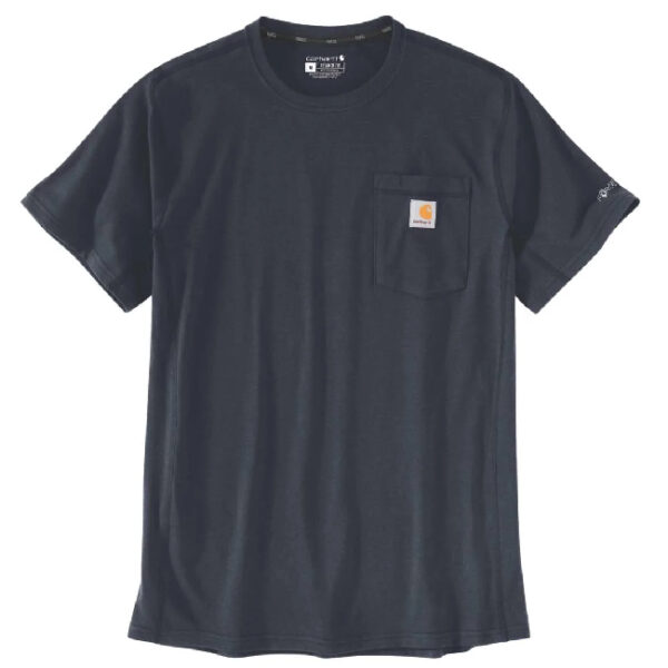חולצת טי כיס שרוול קצר מנדפת Carhartt Force Pocket - נייבי, m