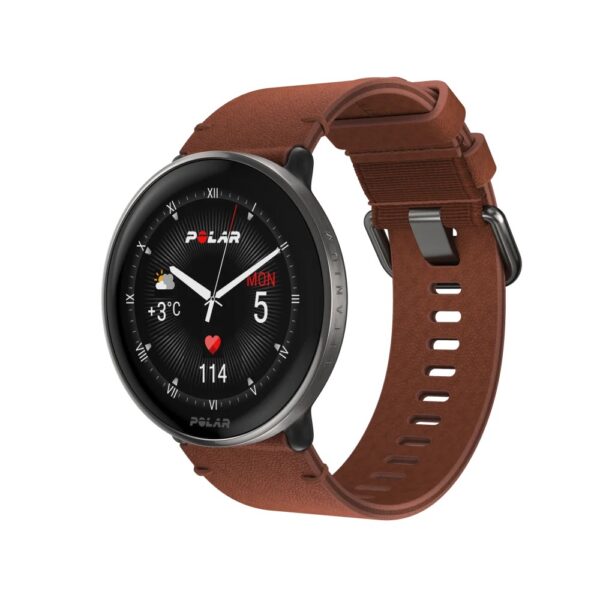 שעון כושר Polar Ignite 3 טיטניום ברונזה עם רצועת עור