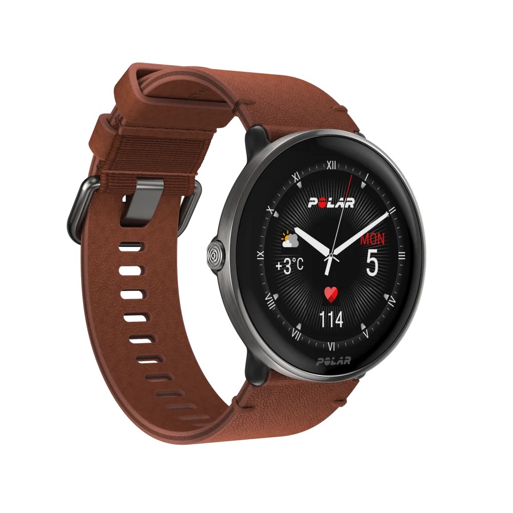 שעון כושר Polar Ignite 3 טיטניום ברונזה עם רצועת עור – תמונה 3