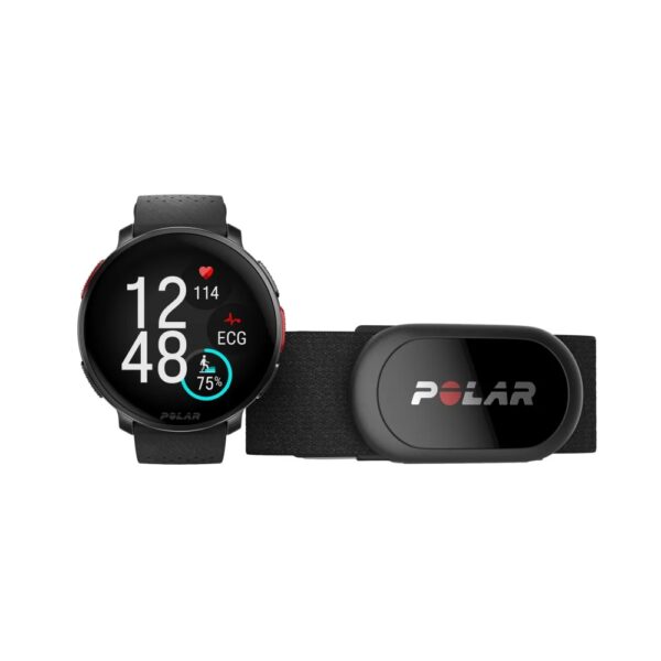 חבילת שעון מולטי-ספורט פרימיום Polar Vantage V3 בצבע שחור+רצועת דופק H10