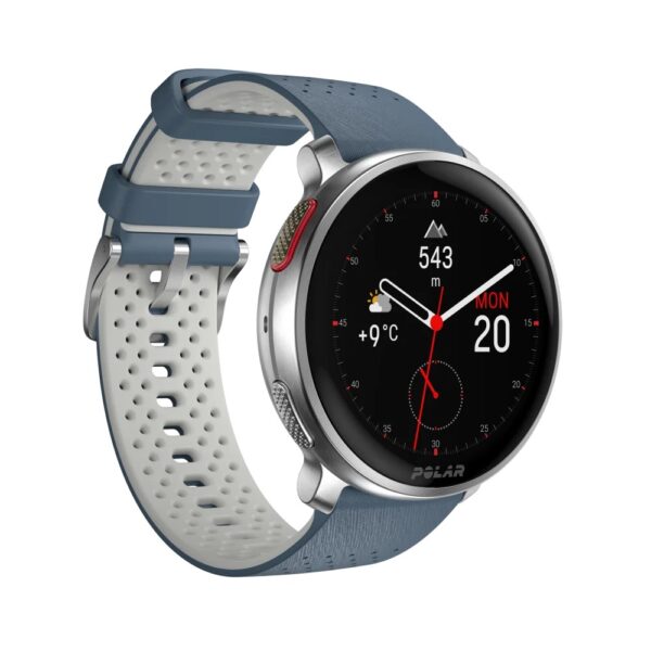שעון מולטי-ספורט פרימיום Polar Vantage V3 בצבע כחול-כסף