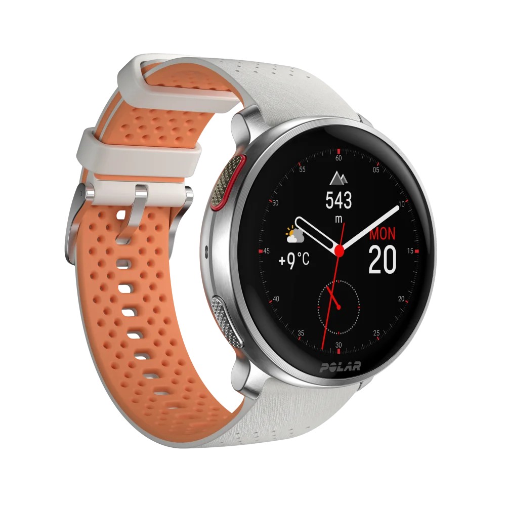 שעון מולטי-ספורט פרימיום Polar Vantage V3 בצבע אפרסק-כסף – תמונה 7