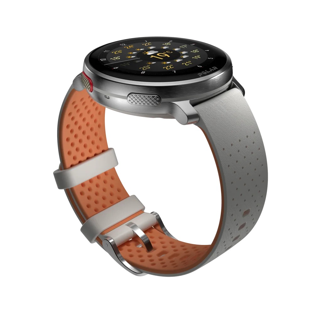שעון מולטי-ספורט פרימיום Polar Vantage V3 בצבע אפרסק-כסף – תמונה 8