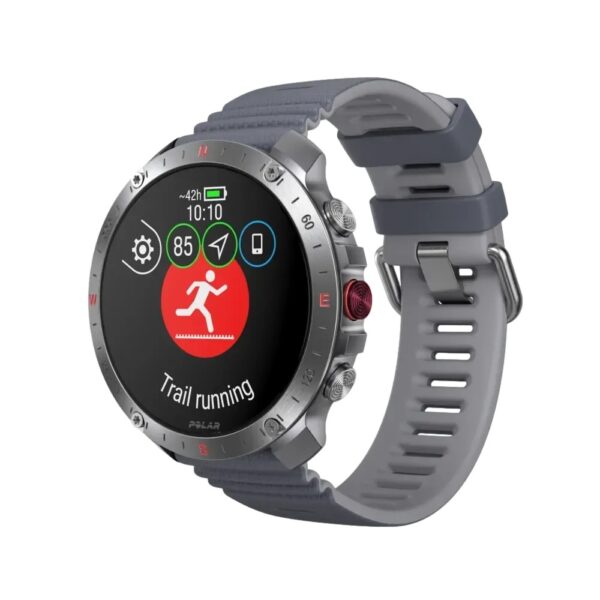 Polar Grit X2 Pro שעון ריצה מתקדם עם GPS בצבע אפור כסף