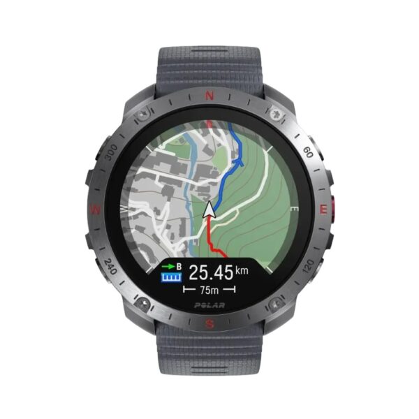 Polar Grit X2 Pro שעון ריצה מתקדם עם GPS בצבע אפור כסף