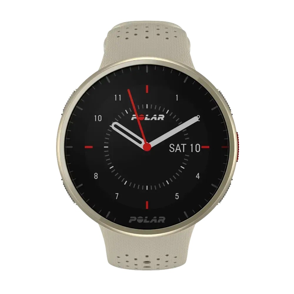 Polar Pacer Pro שעון ריצה מתקדם עם GPS זהב/לבן – תמונה 2