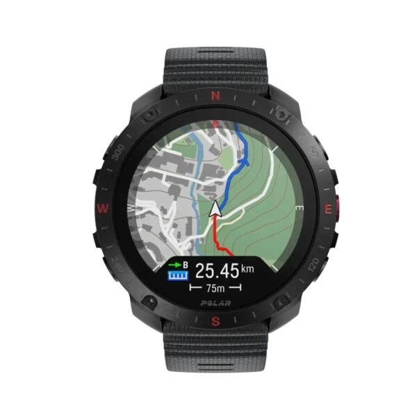 שעון GPS חכם שחור דגם Grit X2 להרפתקנים ולספורטאים מבית Polar