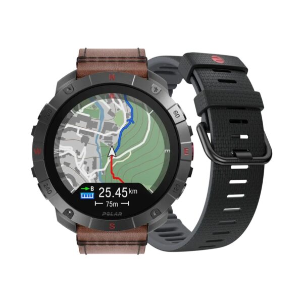 שעון GPS חכם צבע חום דגם Grit X2 להרפתקנים ולספורטאים מבית Polar