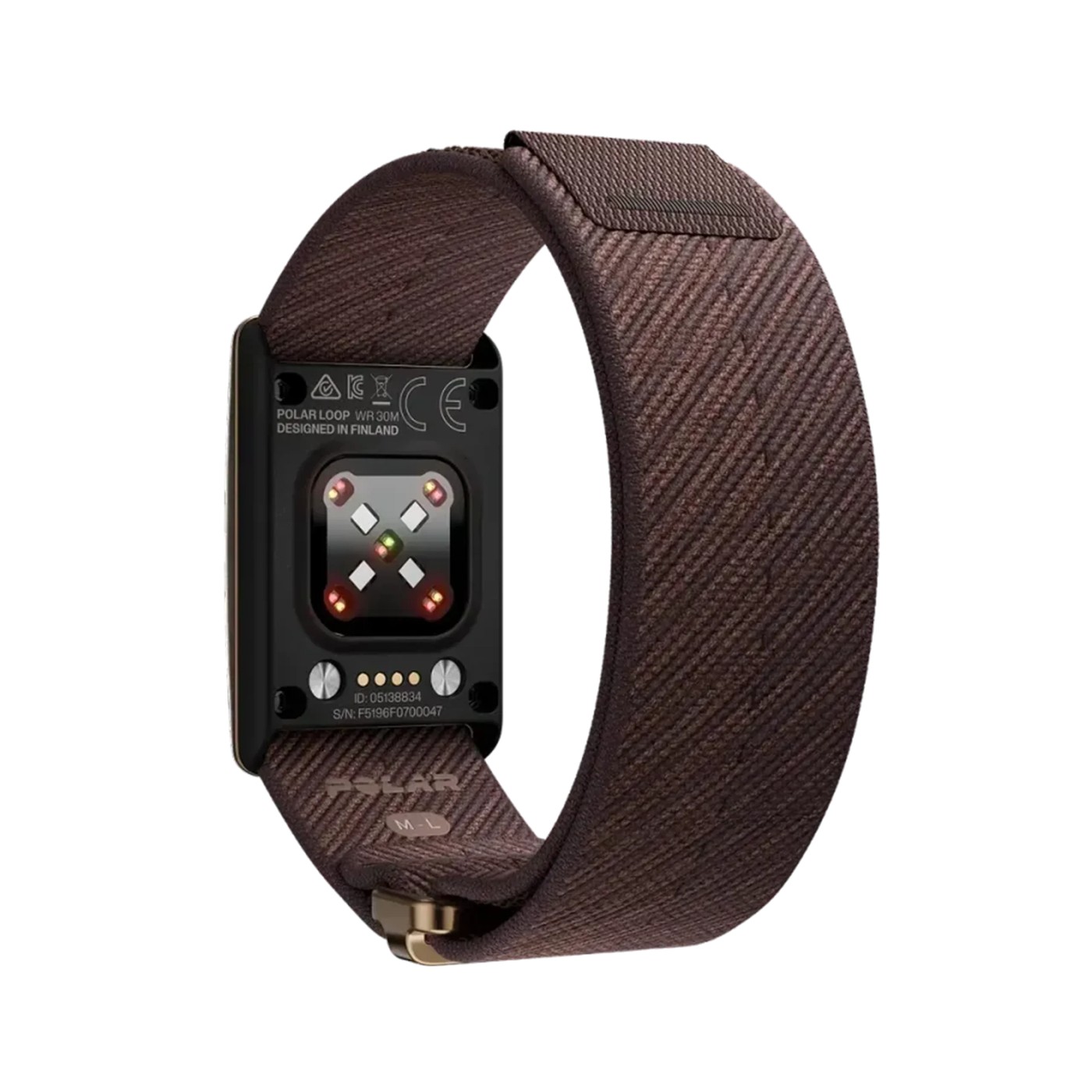 צמיד כושר חכם ללא מסך POLAR LOOP בצבע חום – Brown Copper S-L – תמונה 2