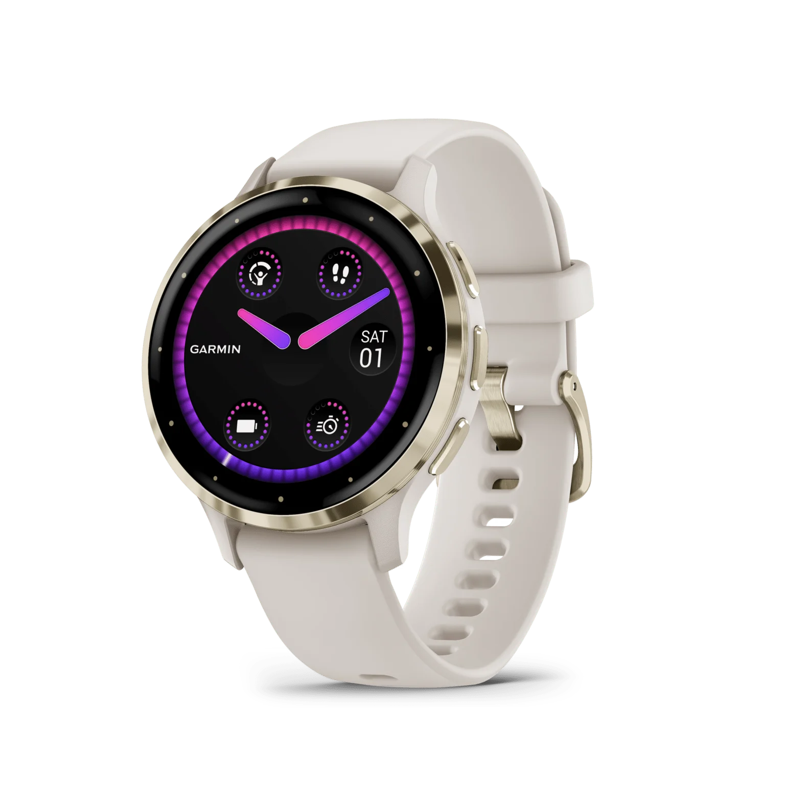 שעון ספורט חכם Venu 3S 41mm Soft Gold Stainless Steel Bezel with Ivory Case and Silicone Band