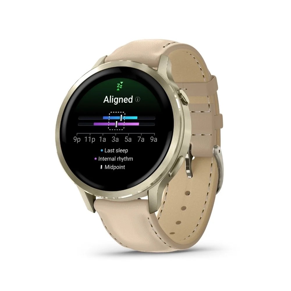 שעון ספורט חכם Venu 4 41mm - עור בז' מבית GARMIN – תמונה 4
