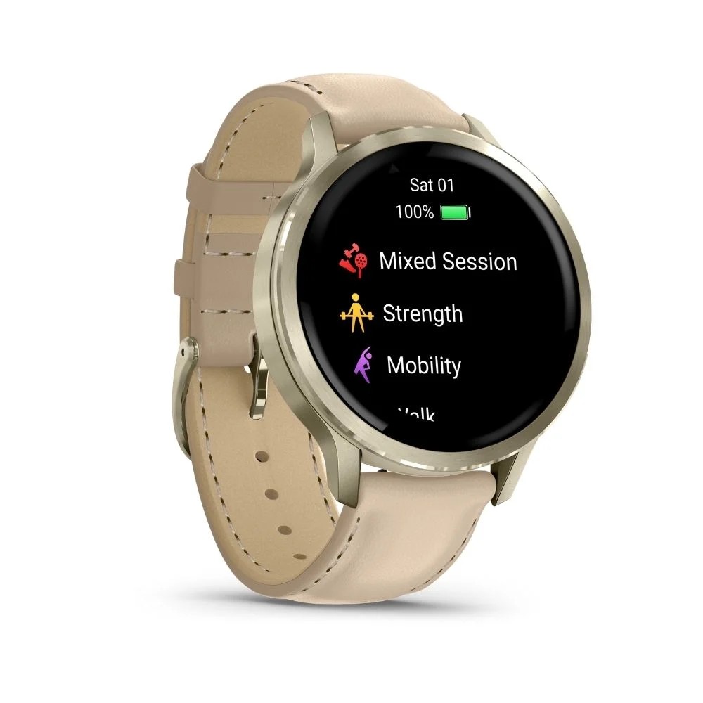 שעון ספורט חכם Venu 4 41mm - עור בז' מבית GARMIN – תמונה 7