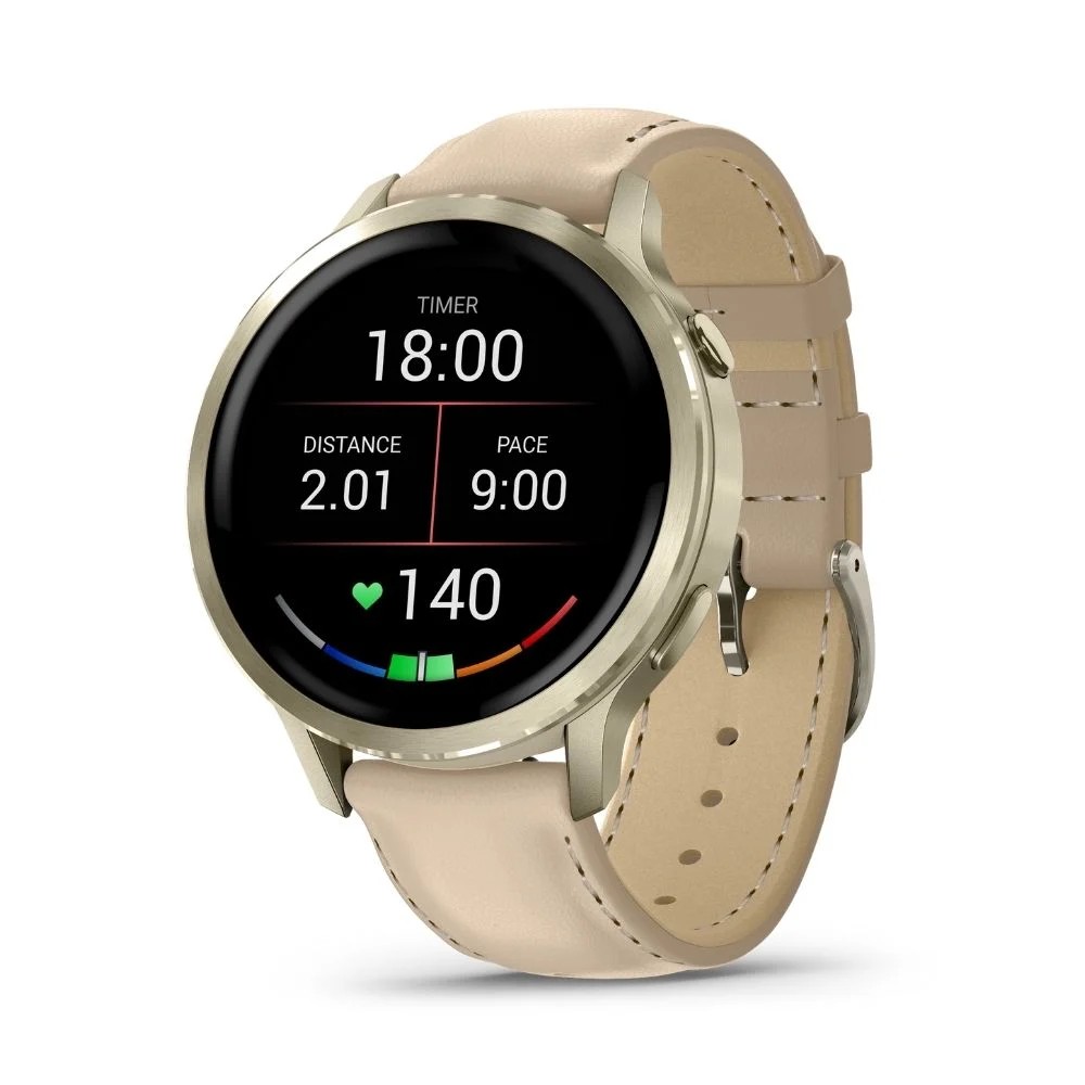 שעון ספורט חכם Venu 4 41mm - עור בז' מבית GARMIN – תמונה 9