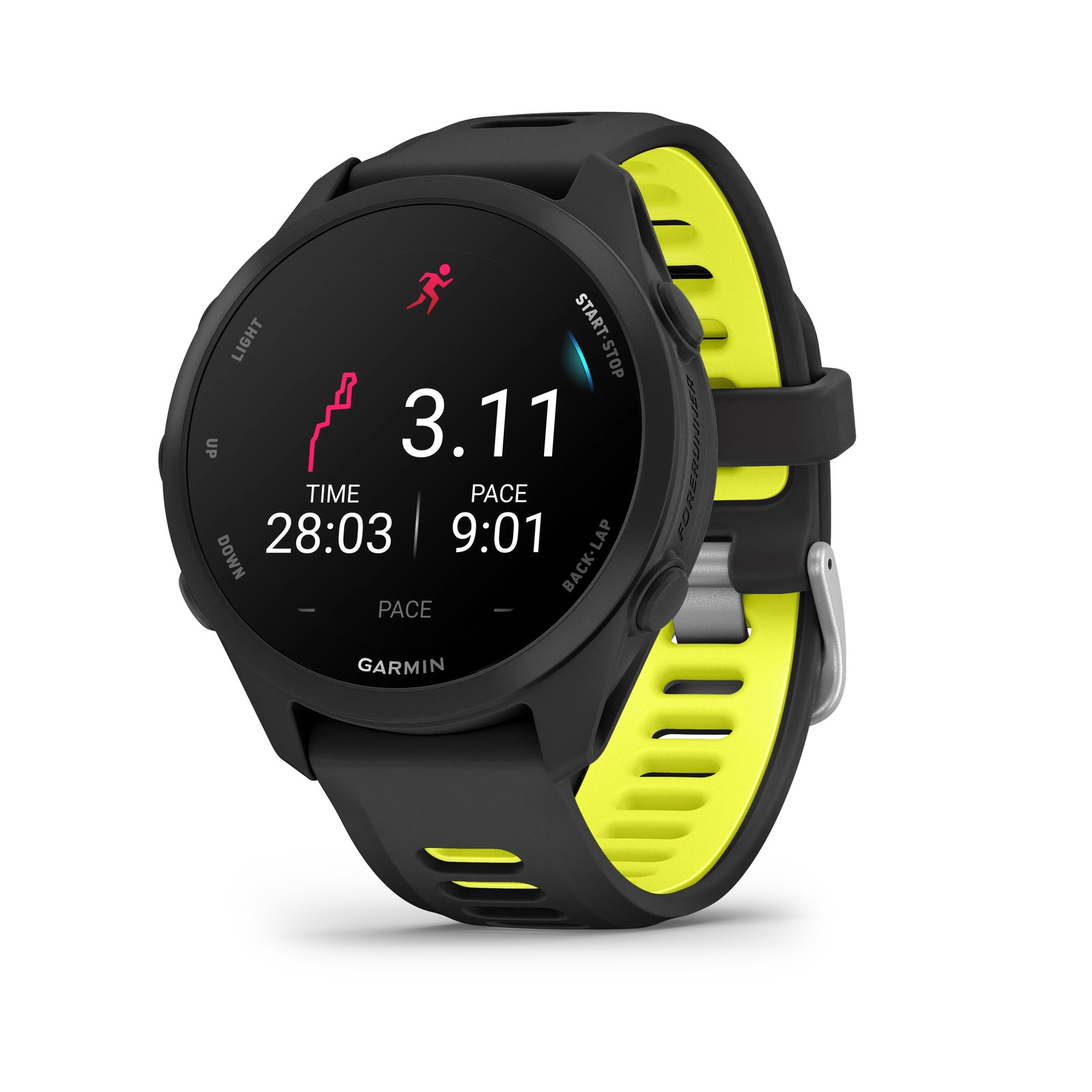 שעון ספורט חכם Forerunner 170 Music - שחור/צהוב מבית GARMIN – תמונה 2
