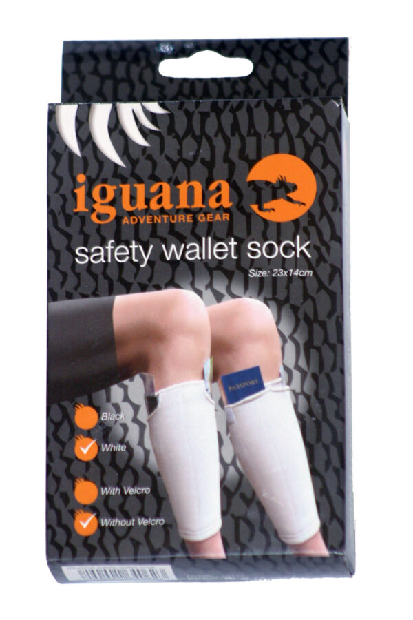 גרב כספת לבן - IGUANA SAFETY WALLET SOCK