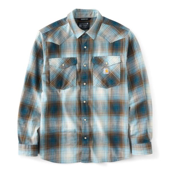 חולצה משובצת קלה עם צמדנים Carhartt Rugged Flex Montana 107016