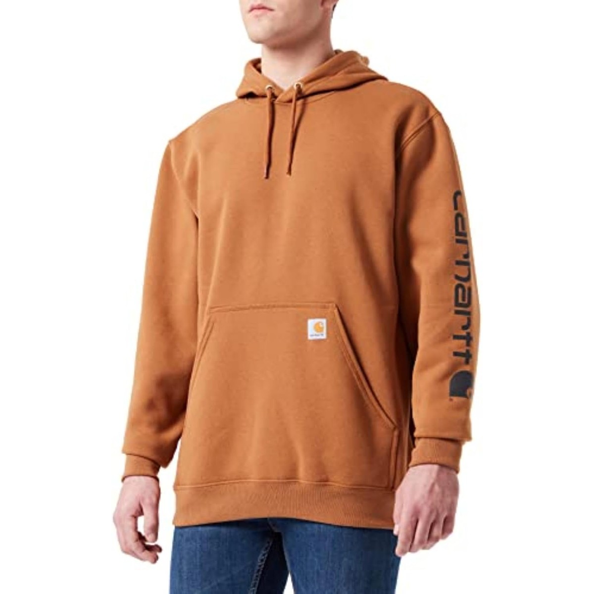 סווטשירט קפושון עם לוגו בשרוול Carhartt Loose Fit K288 – תמונה 2