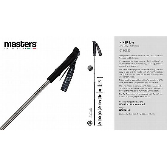 מקלות הליכה Masters Hiker Lite אפור – תמונה 3