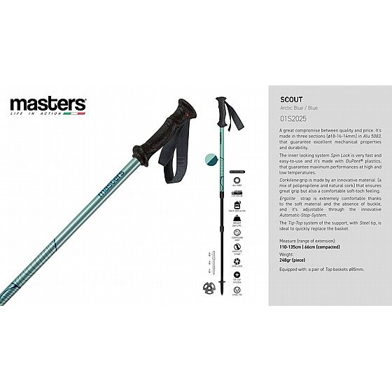 מקלות הליכה Masters Scout תכלת – תמונה 4
